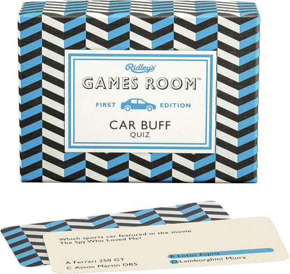Ridley’s Car Buff Trivia Card Game – Car Quiz Game for Kids and Adults – 2+ Players – Includes 140 Unique Questions Cards – Fun Family Game – Makes a Great Gift