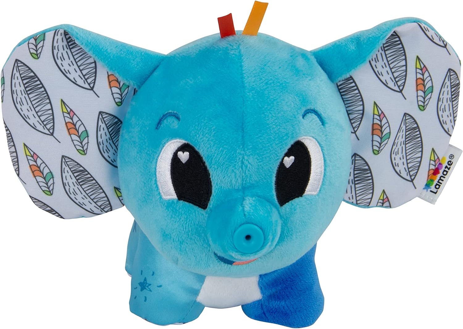 Lamaze Puffaboo Elephant, Newborn Baby Toy, Sensory Toy for Babies with Colours, Babyshower Gift for New Parents, Development Toy for Boys and Girls Aged 3 Months +