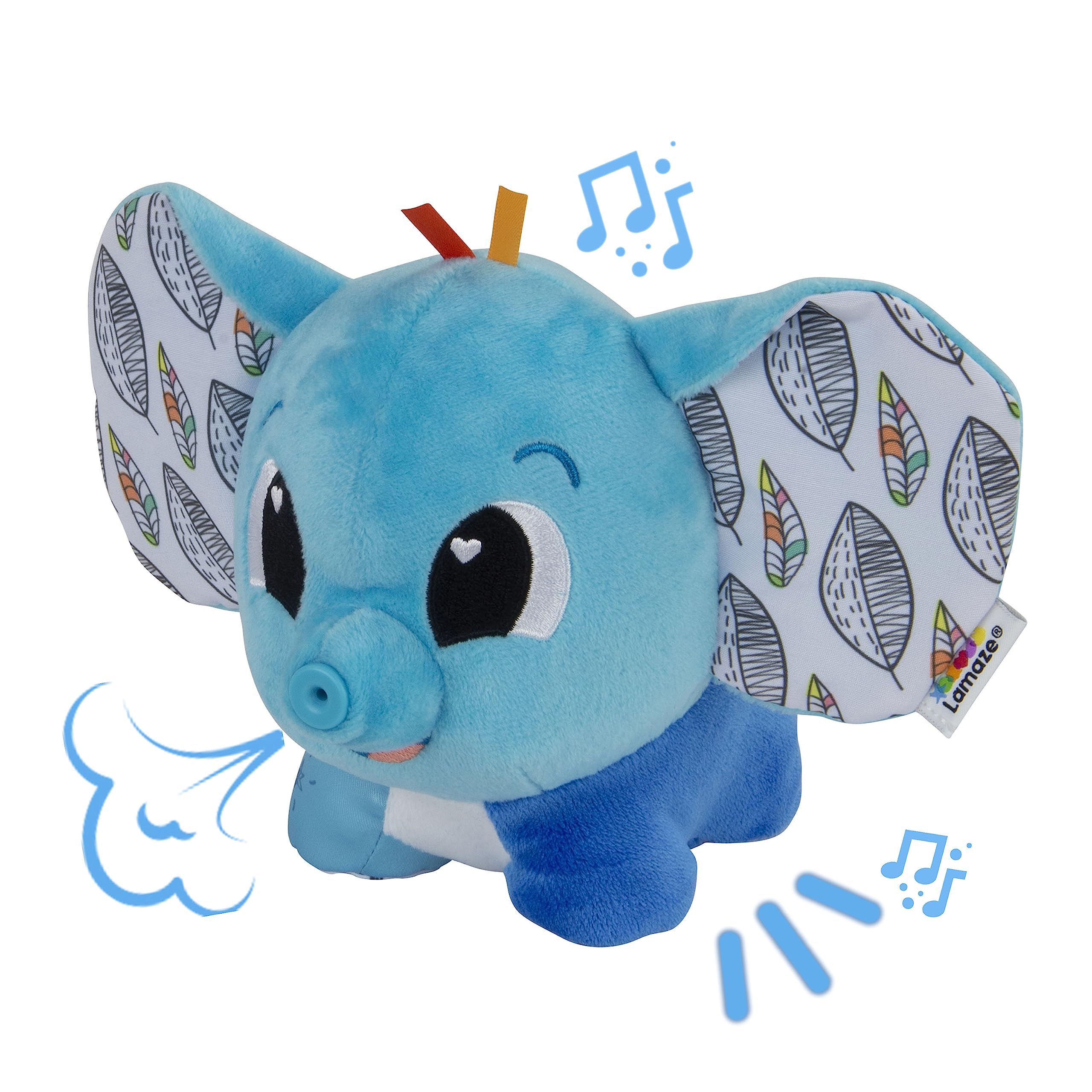 Lamaze Puffaboo Elephant, Newborn Baby Toy, Sensory Toy for Babies with Colours, Babyshower Gift for New Parents, Development Toy for Boys and Girls Aged 3 Months +