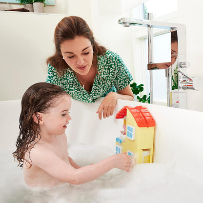 Toomies, Casita de Peppa Pig Juguete de Baño, Diferentes Estancias, Juegos de Formas, Ducha y Otras Sorpresas, 1 Figura Incluida y 3 Ventosas, niños +3 años, Bizak E73415