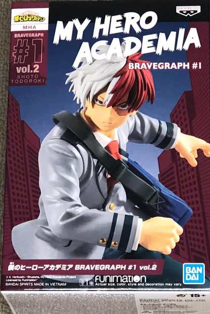 Banpresto MY HERO ACADEMIA - Shoto Todoroki - Bravegraph - Figurine 14cm