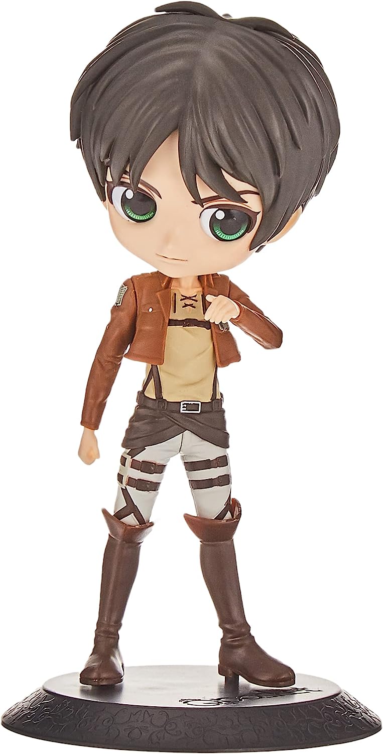 Banpresto Attack On Titan - Qposket - Eren Yeager A - Figurine 14 cm, Black, One Size