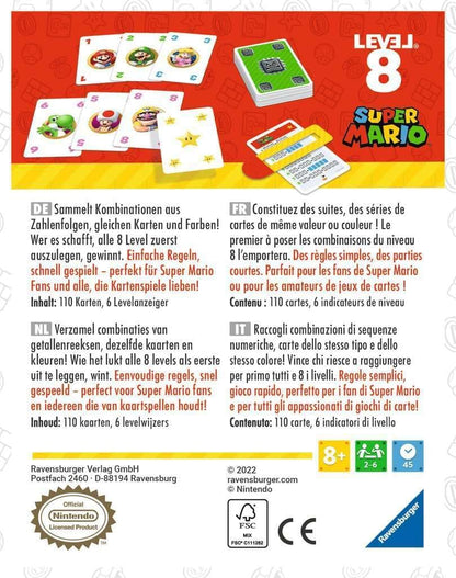 Ravensburger - Level 8 Super Mario - Jeu de Cartes - Jeu de société Famille - Combinaisons - 2 à 6 Joueurs dès 8 Ans - Mixte - 27343 (Multilingue – Français Inclus