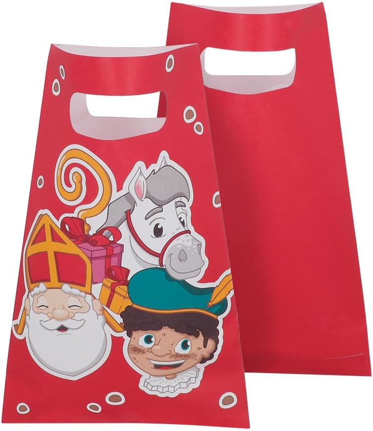 Boland - 10 Stück Papier Partytüten Nikolaus (23 x 15 cm