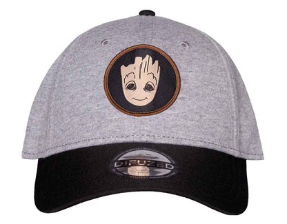 Marvel Groot-Adjustable Cap Baseball, Gray, one Size