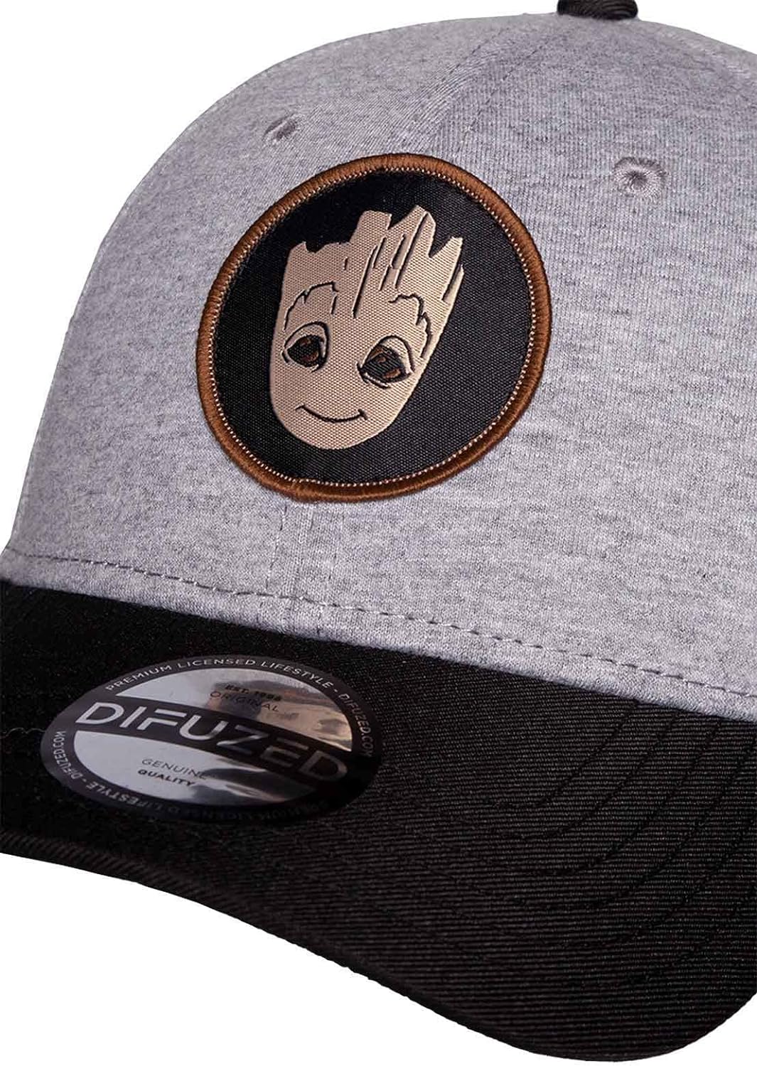 Marvel Groot-Adjustable Cap Baseball, Gray, one Size