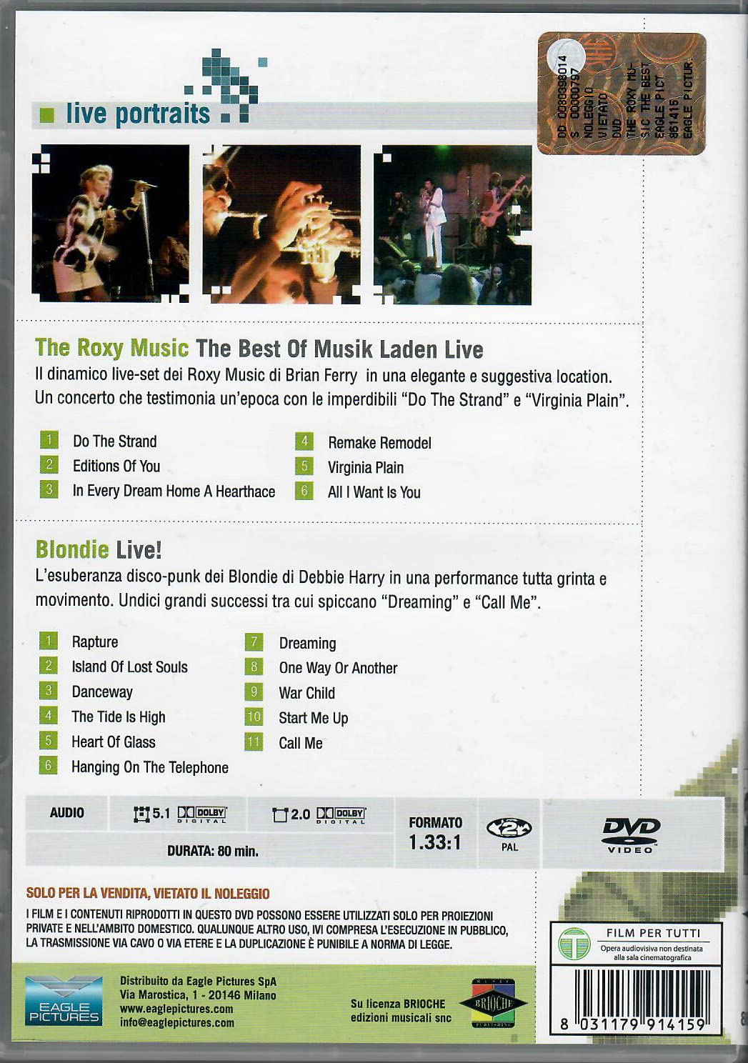 The Roxy Music The Best Of Music Laden Live Blondie Live