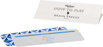 Ridley’s Brain Freeze Trivia Card Game – Trivia Games for Adults and Kids – 2+ Players – Includes 140 Unique Question Cards – Fun Quiz Cards That Make a Great Gift Trivia Brain Freeze