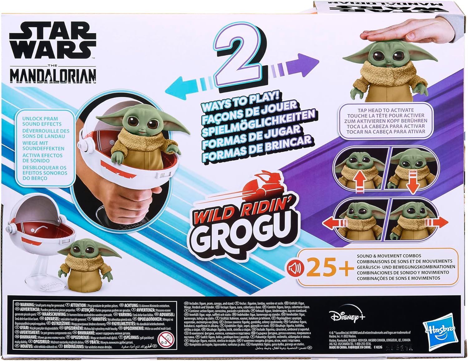 Star Wars Wild Ridin' Grogu, The Child Animatronic, Combinaciones de Sonido y Movimiento, Juguete de Star Wars para niños a Partir de 4 años