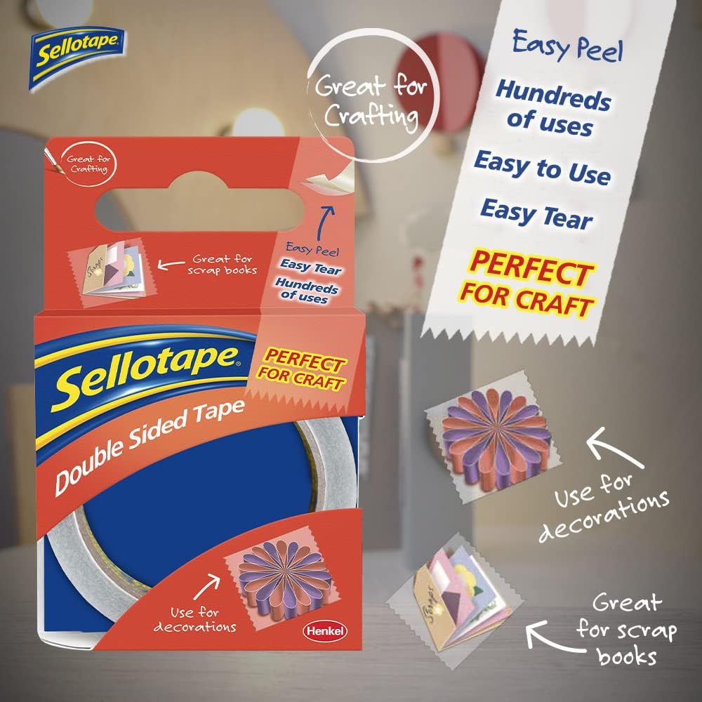 Sellotape Double Sided Tape 12mm x 33m Ref 1447057