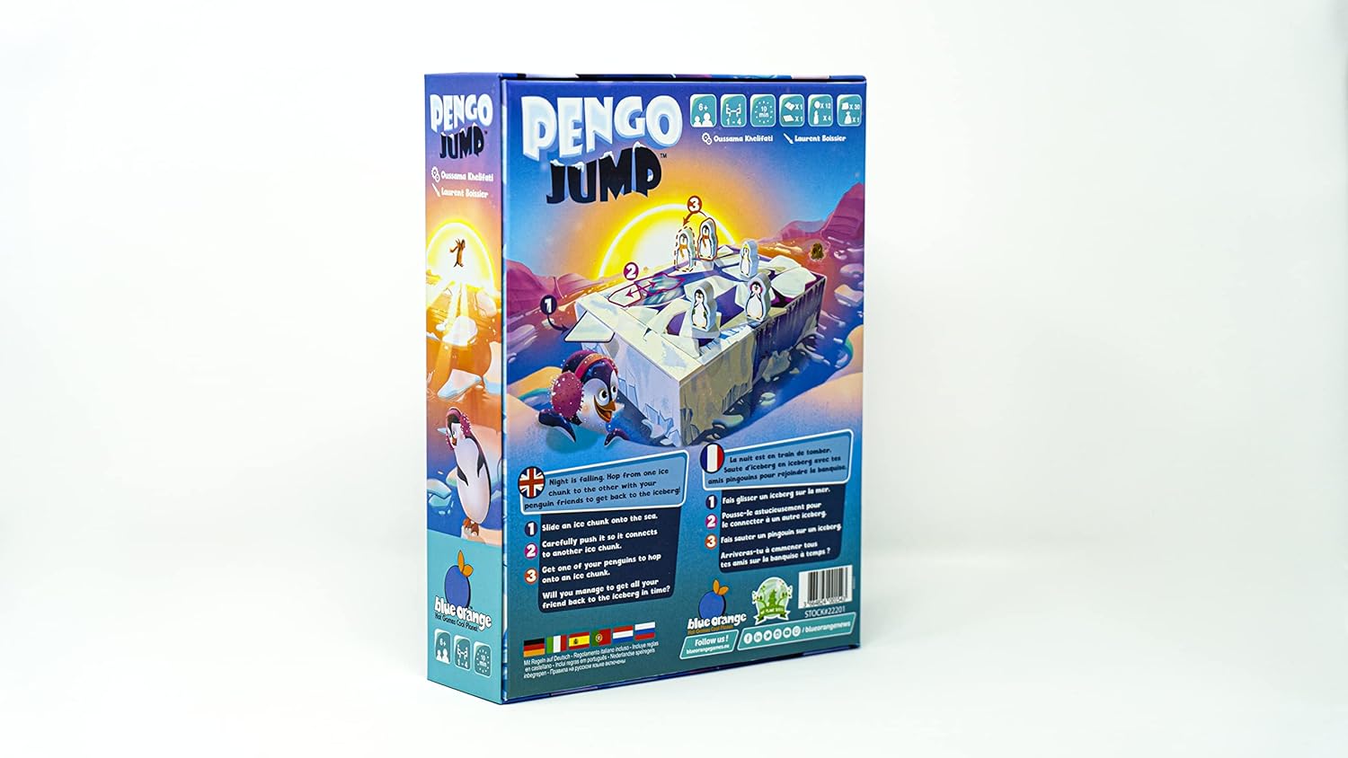 Blue Orange | Pengo Jump | Juego de Mesa | A Partir de 5 Años | De 1 a 4 Jugadores | 15 Minutos por Partida | Multilenguaje (Incluye Español