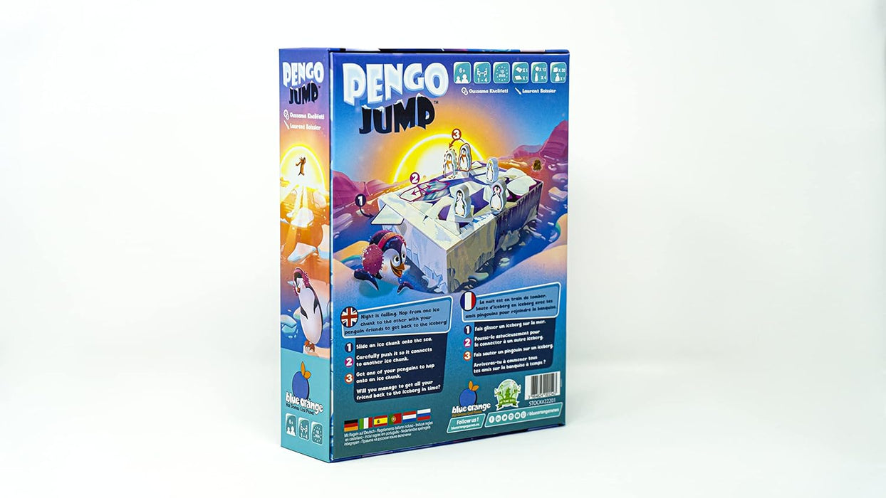 Blue Orange | Pengo Jump | Juego de Mesa | A Partir de 5 Años | De 1 a 4 Jugadores | 15 Minutos por Partida | Multilenguaje (Incluye Español