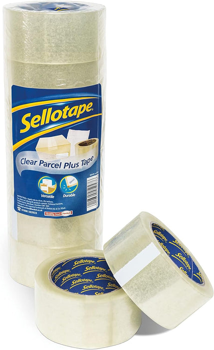 Sellotape Clear Parcel Packaging Tape 50mm x 66m (Pack of 6