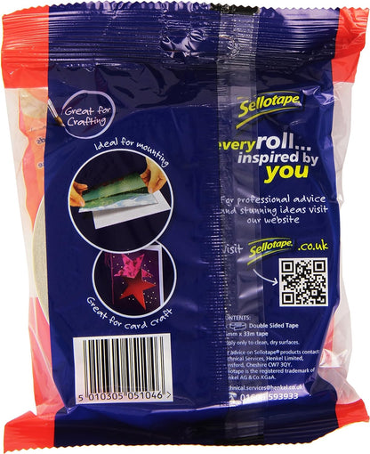 Sellotape Double Sided Tape 25mm x 33m Ref 1447052