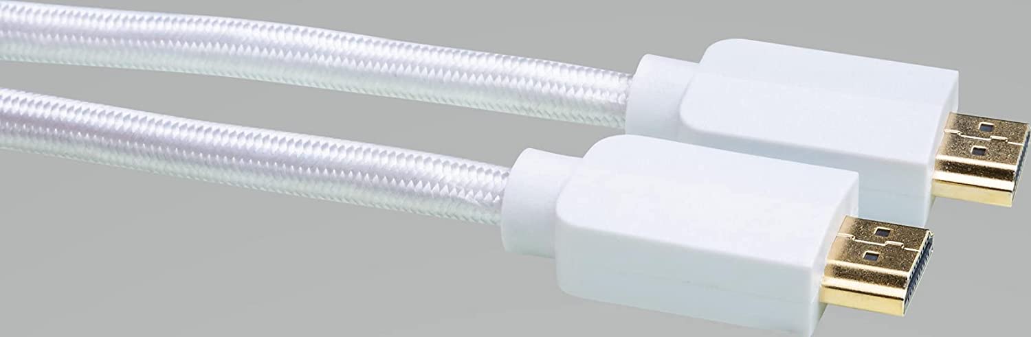 `Nacon Hdmi Cable 2.1 Braided, 8K - 3M, White`