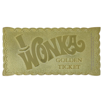 Fanattik Official Willy Wonka Golden Ticket Limited Edition - 1:1 Scale Replica Willy Wonka Collectible - Only 5000 Worldwide - Willy Wonka Gifts