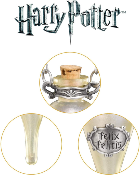 The Noble Collection Harry Potter Felix Felicis Pendant and Display - Includes 18in Chain & Collector Display - Officially Licensed Film Set Movie Replica Jewellery Gifts