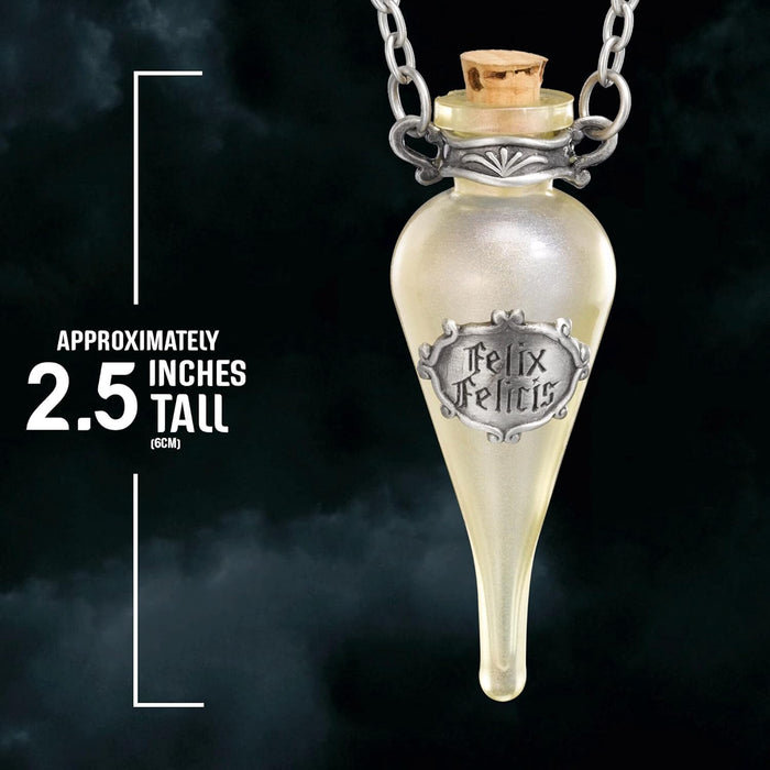 The Noble Collection Harry Potter Felix Felicis Pendant and Display - Includes 18in Chain & Collector Display - Officially Licensed Film Set Movie Replica Jewellery Gifts
