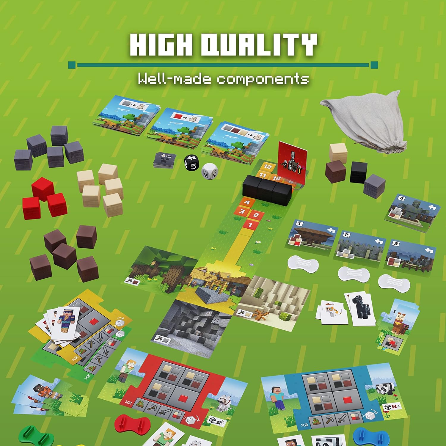 Ravensburger 20914 Minecraft Spiel Heroes of the Villag, Kooperatives Familienspiel für 2-4 Spieler, Minecraft Brettspiel ab 7 Jahren, Minecraft Geschenke