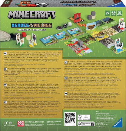 Ravensburger 20914 Minecraft Spiel Heroes of the Villag, Kooperatives Familienspiel für 2-4 Spieler, Minecraft Brettspiel ab 7 Jahren, Minecraft Geschenke