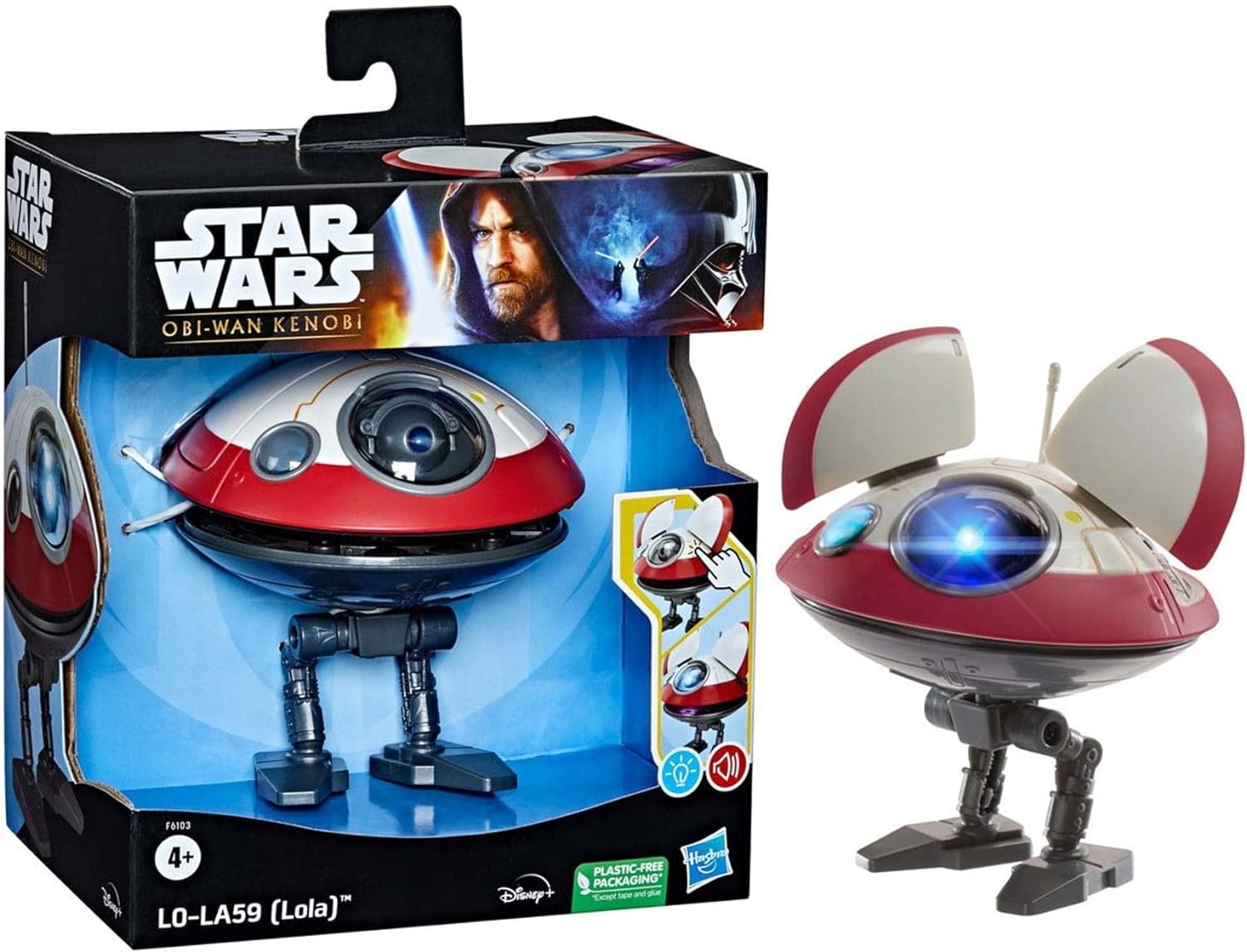 STAR WARS L0-LA59 (Lola) Droid Toy, OBI-Wan Kenobi Series-Inspired, Interactive Toys, Toys for 4 Year Old Boys and Girls and Up