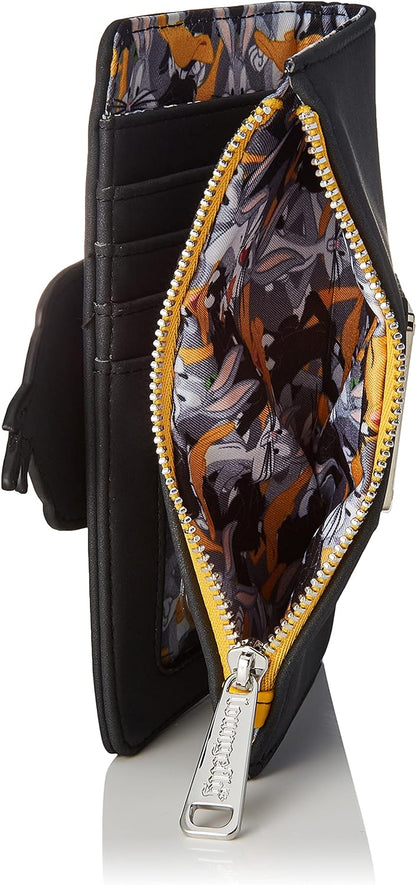 Loungefly x Looney Tunes Daffy Duck Cosplay Flap Wallet (Black, One Size