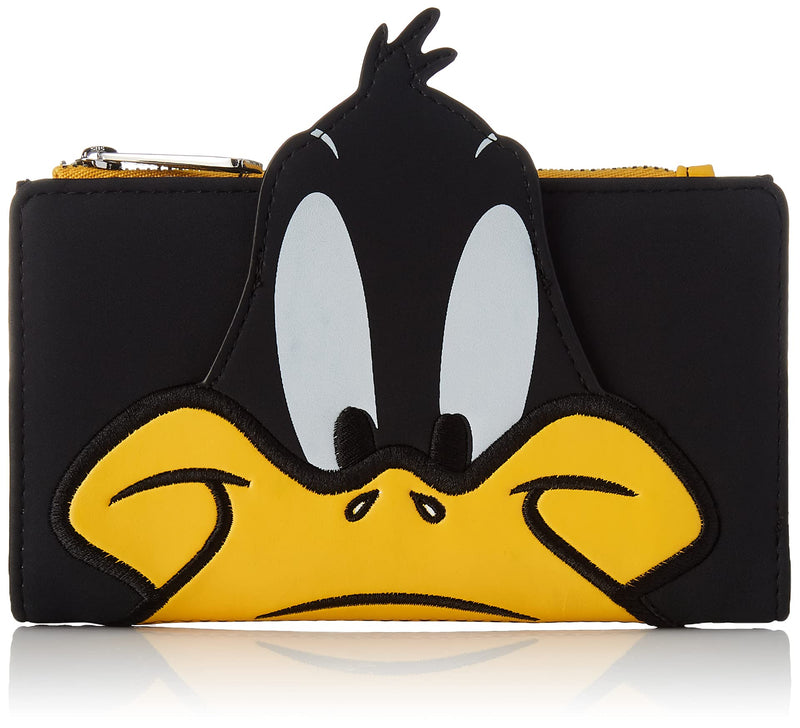 Loungefly x Looney Tunes Daffy Duck Cosplay Flap Wallet (Black, One Size