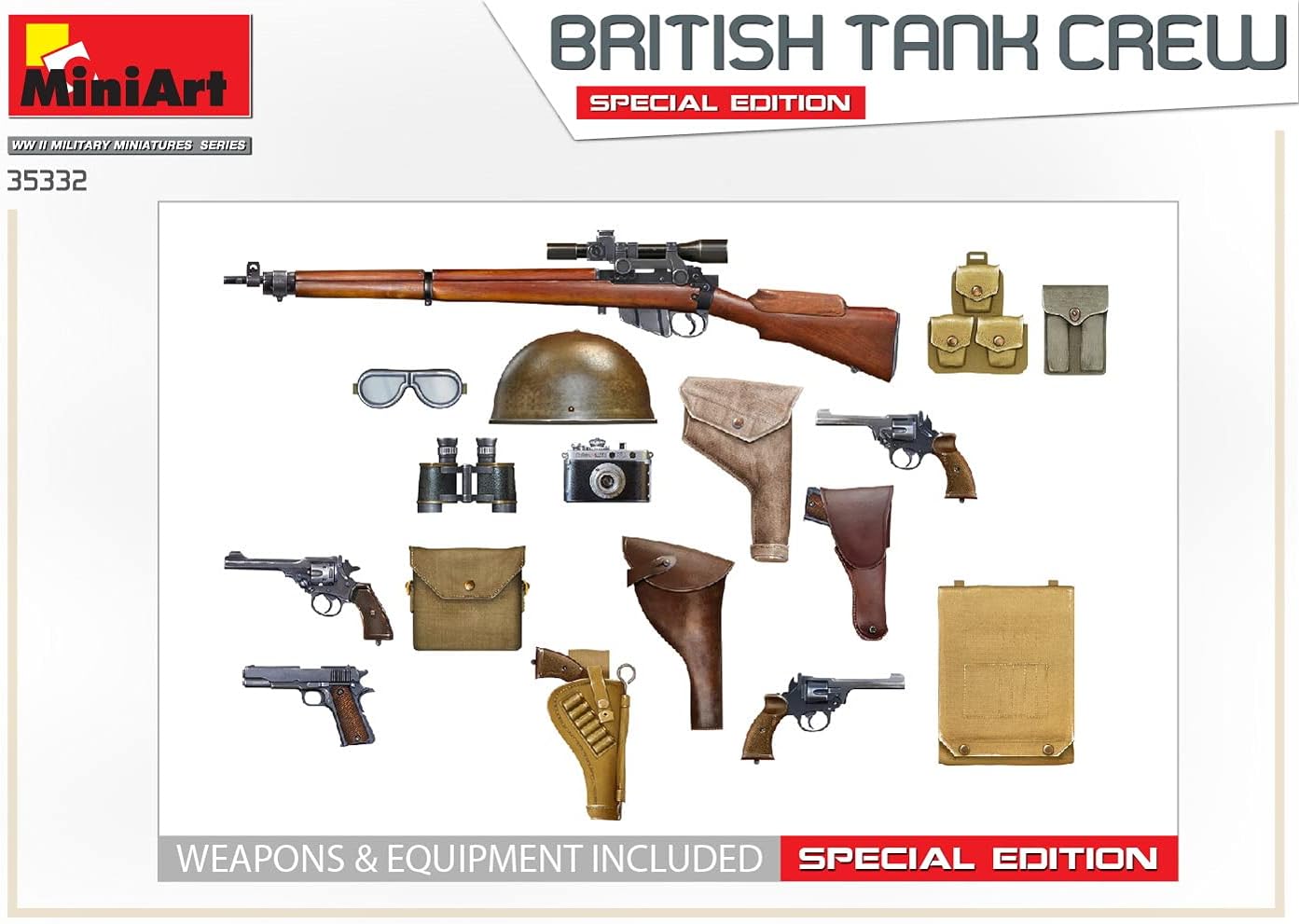 Miniart MIN35332 1:35-British Tank Crew-Special Edition, Various