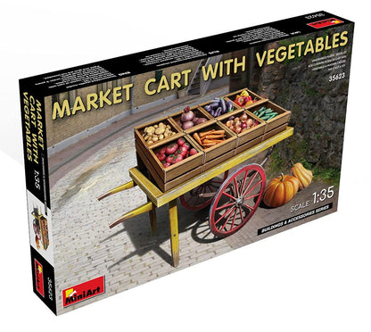 Miniart MIN35623 1:35-Market Cart with Vegetables, Various
