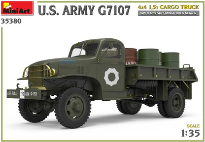 MiniArt MIN35380 1:35-U.S. Army G7107 4X4 1,5t Cargo Truck, Unpainted