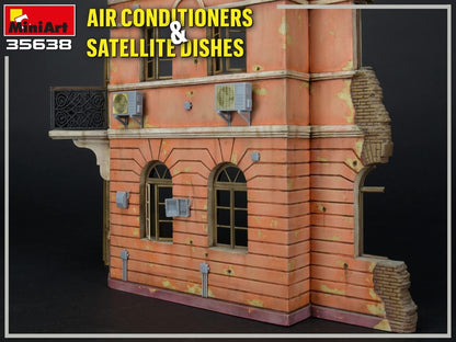 MiniArt MIN35638 1:35-Air Conditioners & Satellite Dish, Unpainted