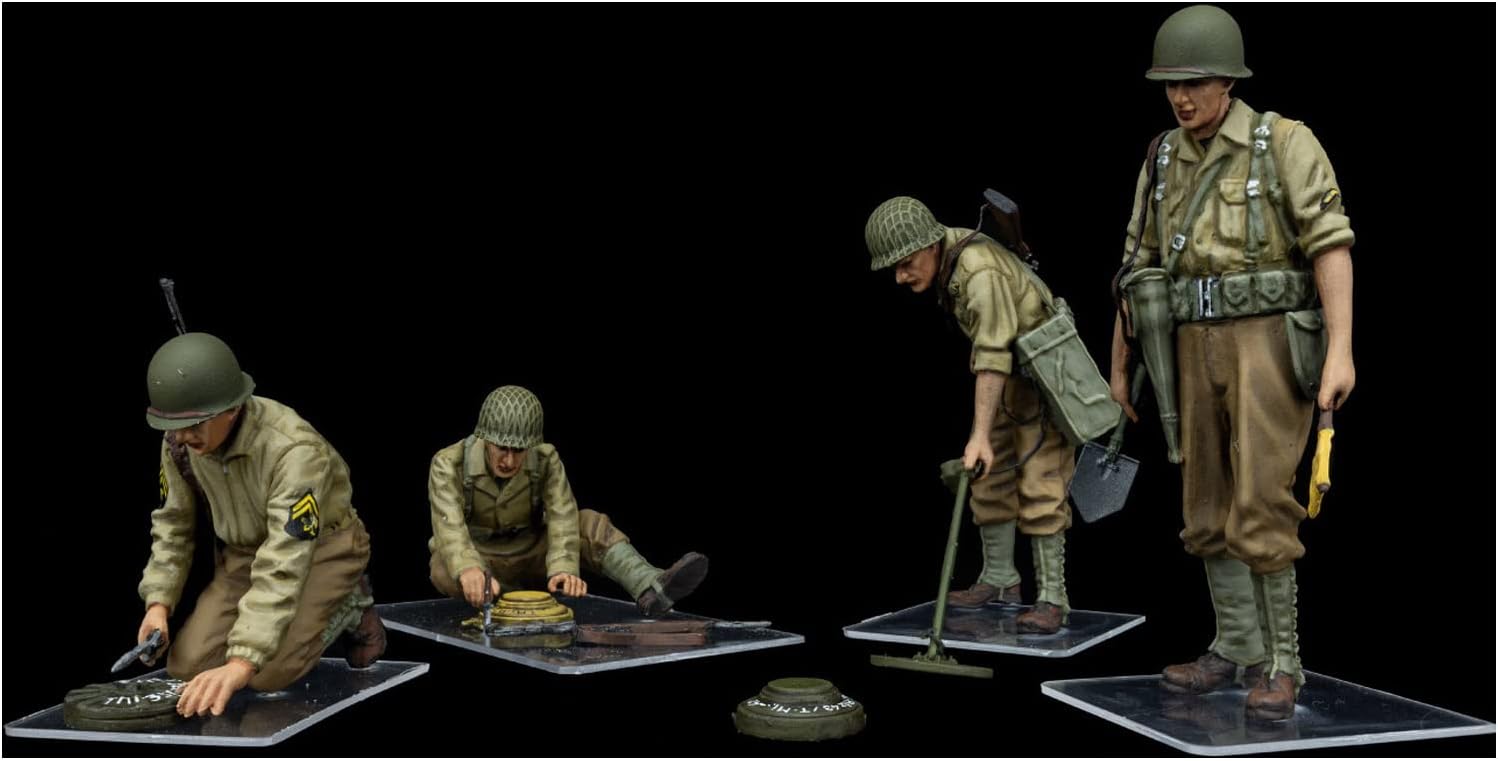 MiniArt MIN35251 1:35-US Mine Detectors Scale Model kit, Molded Color