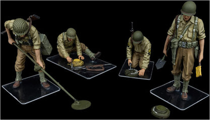 MiniArt MIN35251 1:35-US Mine Detectors Scale Model kit, Molded Color