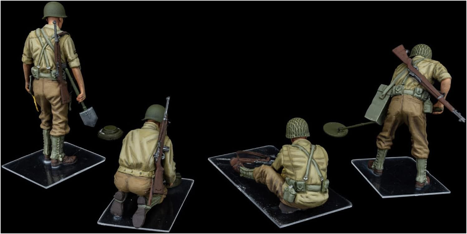 MiniArt MIN35251 1:35-US Mine Detectors Scale Model kit, Molded Color