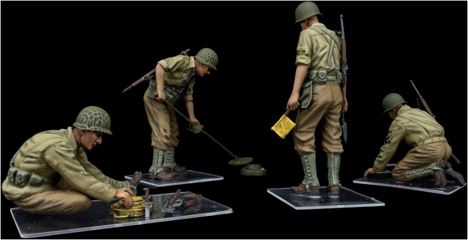 MiniArt MIN35251 1:35-US Mine Detectors Scale Model kit, Molded Color
