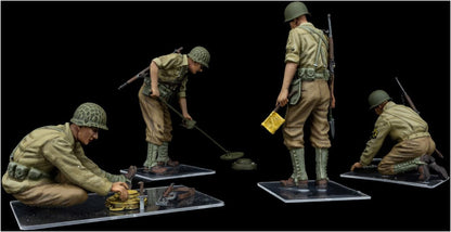MiniArt MIN35251 1:35-US Mine Detectors Scale Model kit, Molded Color