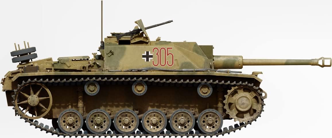 Miniart MIN35336 1:35-StuG III Ausf G Mar 1943 Alkett Prod Scale Model kit, Molded Color