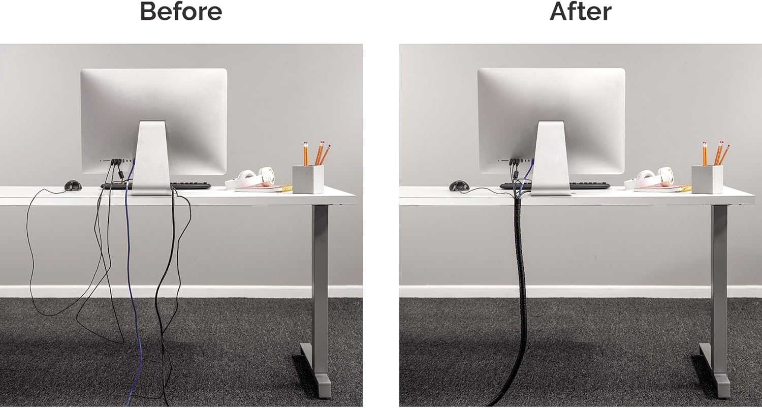 Fellowes Cable Zip | Cable Tidy Tube | Cable Management Sleeve | 2 Metre Length, 2cm Diameter
