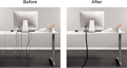 Fellowes Cable Zip | Cable Tidy Tube | Cable Management Sleeve | 2 Metre Length, 2cm Diameter