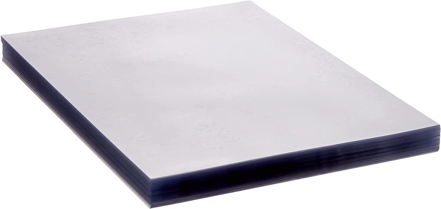 Fellowes A4 Binding Cover - 200 Microns PVC Binding Covers - Pack of 100 Binding Covers - Transparent