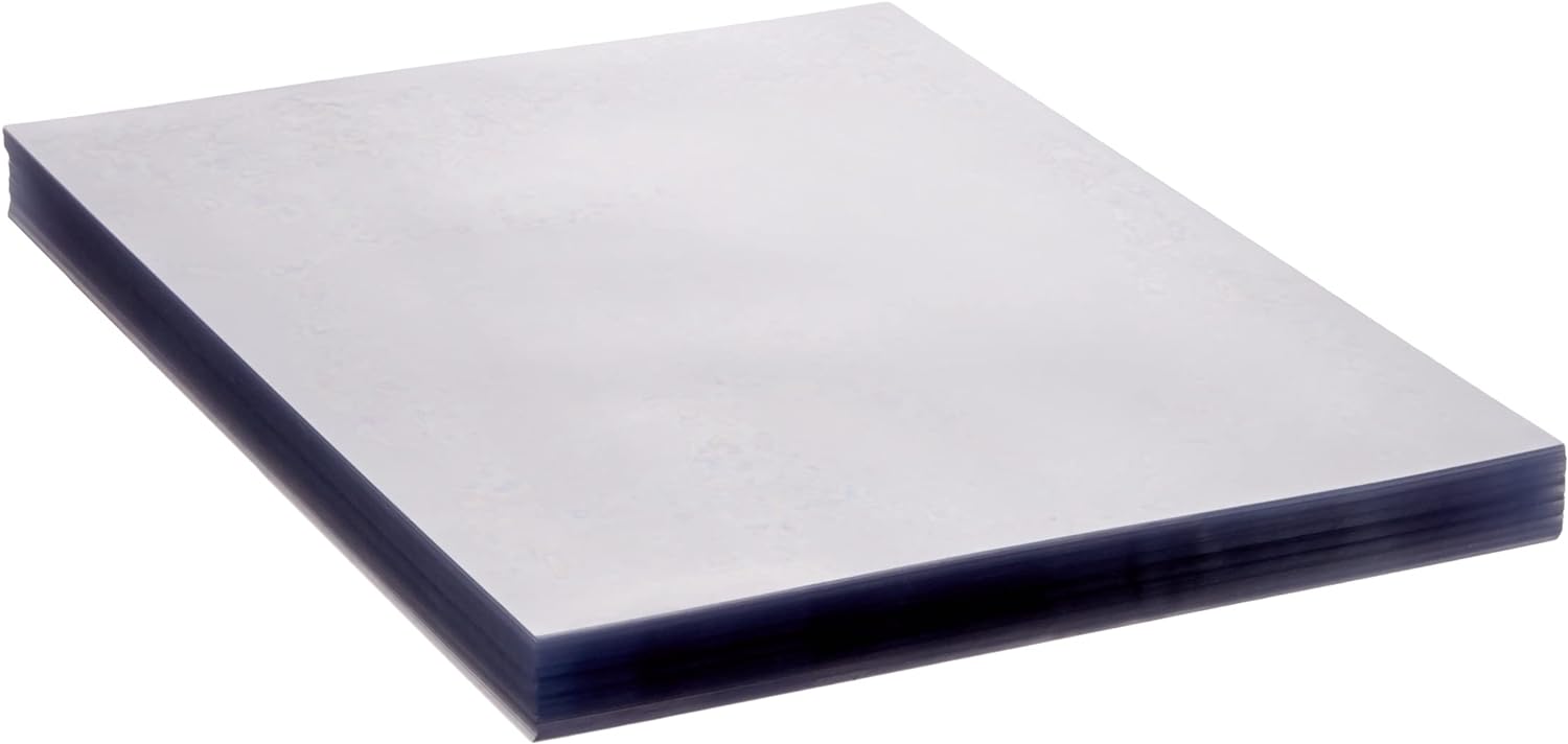 Fellowes A4 Binding Cover - 200 Microns PVC Binding Covers - Pack of 100 Binding Covers - Transparent