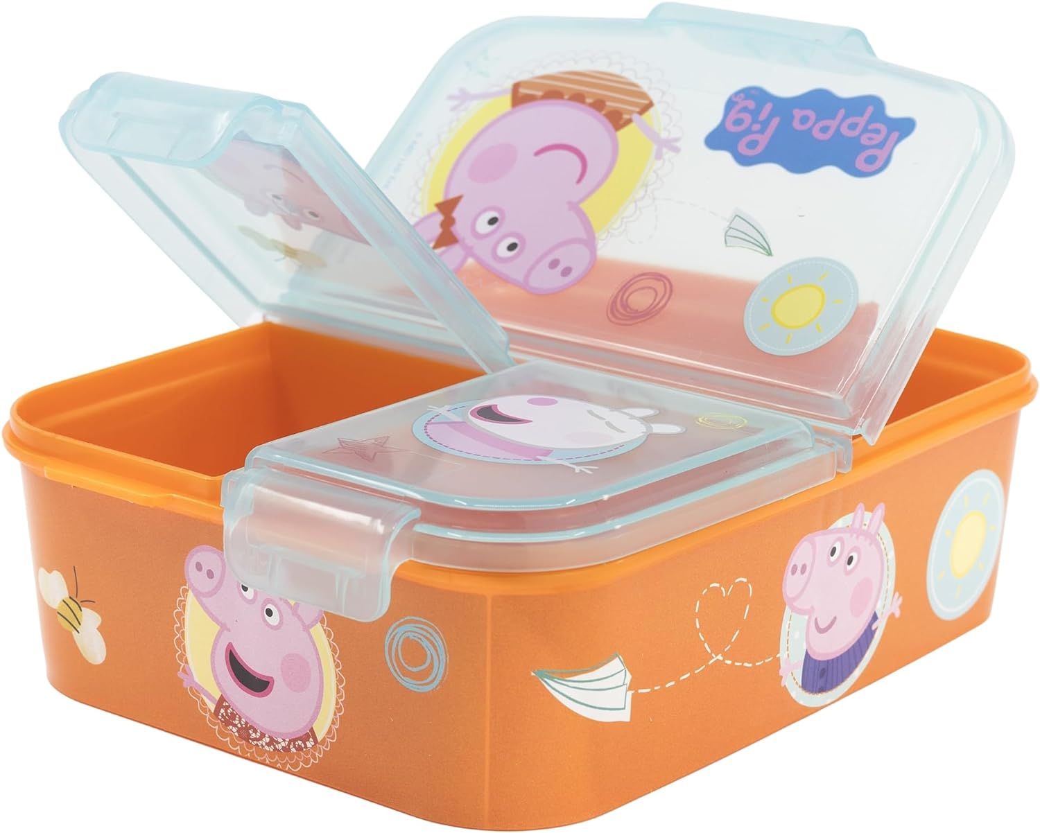 Stor Multi Compartment Sandwich Box Lunchtasche