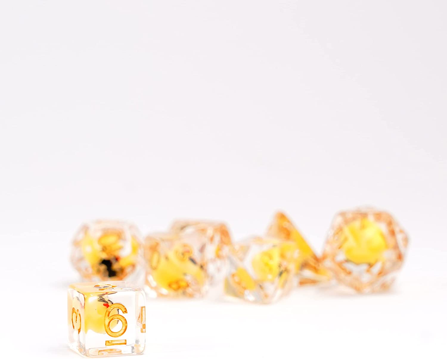 FanRoll by Metallic Dice Games 16mm Resin Poly DND Dice Set: Cat Dice, Role Playing Game Dice for Dungeons and Dragons