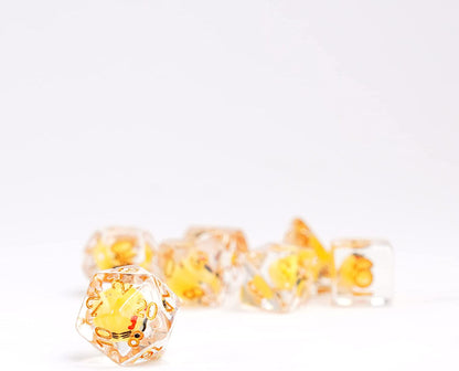 FanRoll by Metallic Dice Games 16mm Resin Poly DND Dice Set: Cat Dice, Role Playing Game Dice for Dungeons and Dragons