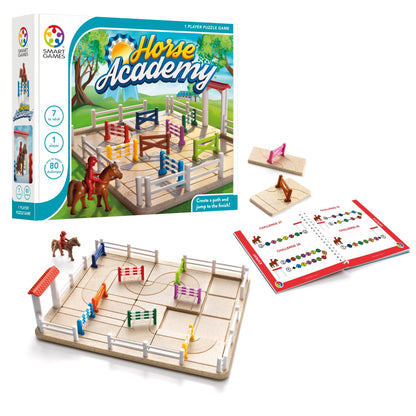 smart games - Horse Academy, Puzzle Game with 80 Challenges, 7+ Years