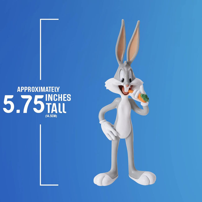 The Noble Collection Looney Tunes Mini Bendyfigs Bugs Bunny - 5.75in (14.5cm) Noble Toys Miniature Bendable Figure Posable Doll Figures