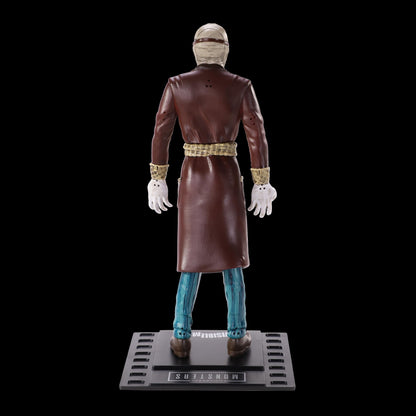 BendyFigs The Noble Collection Universal Monsters Invisible Man - 7.5in (19cm) Noble Toys Bendable Figure Posable Collectible Doll Figures With Stand