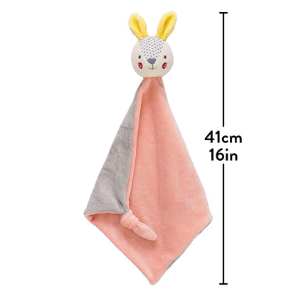 Petit Collage Organic Cotton Newborn Baby Blanket, Pink Bunny – Soft, Cuddly Blanket for Newborns, Babies and Toddlers, Measures 14.25” x 18” – Cuddly Toy Made of 100% Organic Cotton