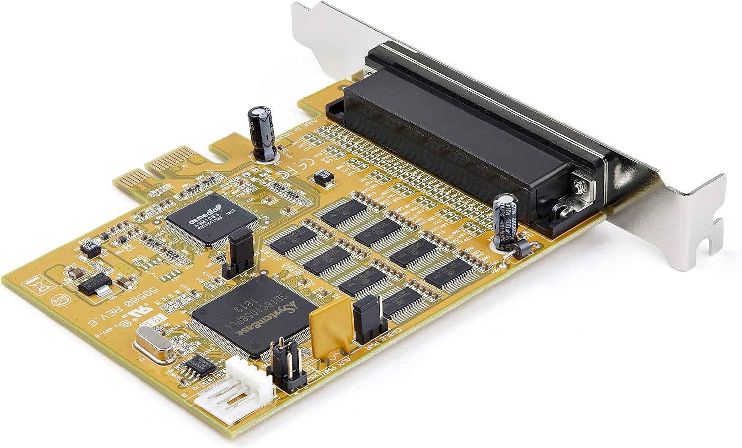 StarTech.com 8-Port PCI Express RS232 Serial Adapter Card - PCIe RS232 Serial Card - 16C1050 UART - Multiport Serial DB9 Controller/Expansion Card - 15kV ESD Protection - Windows & Linux (PEX8S1050