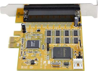 StarTech.com 8-Port PCI Express RS232 Serial Adapter Card - PCIe RS232 Serial Card - 16C1050 UART - Multiport Serial DB9 Controller/Expansion Card - 15kV ESD Protection - Windows & Linux (PEX8S1050